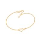 Pulseira Rommanel Banhado Ouro Pingente Coração Vazado 551674