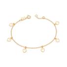 Pulseira rommanel corações banhada a ouro 18k - tam.19cm Pulseira rommanel corações banhada a ouro 18k - tam.19cm