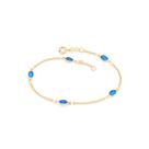 Pulseira Rommanel Cristais Fio Elo Português 19 Cm Ajustavel Pulseira Rommanel Cristais Fio Elo Português 19 Cm Ajustavel