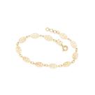 Pulseira Rommanel De Elos Oval Com Flores Vazadas 551221 Pulseira Rommanel De Elos Oval Com Flores Vazadas 551221