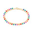 Pulseira Rommanel Elos Triangular Com Bolas De Resina 552027