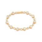 Pulseira rommanel feminina banhado ouro 18k corações 552199