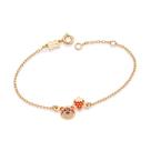Pulseira rommanel feminina banhado ouro 18k lotso e morango 552191