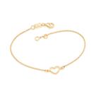 Pulseira Rommanel Fio Elos E Coração Vazado Amor 19/18cm - 551674 Pulseira Rommanel Fio Elos E Coração Vazado Amor 19/18cm - 551674