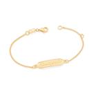 Pulseira Rommanel Infantil Placa Abençoada Fol Ouro 551499