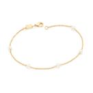 Pulseira Rommanel Joias Feminina Fio Dourado Pérolas 20 Cm
