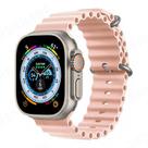 Pulseira Rosa Areia 38/40/41mm Oceano Silicone Compatível Relógio Serie 8 7 6 5 4 3 see