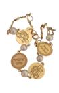 Pulseira Santo Antônio ouro 18k amarelo com perolas naturais , 18.5cm .Rosangela lima joias
