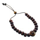 Pulseira São Miguel Arcanjo Elástica Madeira 6 mm