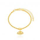 Pulseira Semijoia Cordão Baiano Olho Zircônia Pulseira Semijoia Cordão Baiano Olho Zircônia
