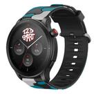 Pulseira Silicone Camuflada compatível com GTR4 GTR 4 A2166 / GTR3 / GTR 2 / Stratos 2 2s 3 - Azul