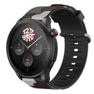 Pulseira Silicone Camuflada compatível com GTR4 GTR 4 A2166 / GTR3 / GTR 2 / Stratos 2 2s 3 - Branco