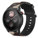 Pulseira Silicone Camuflada compatível com GTR4 GTR 4 A2166 / GTR3 / GTR 2 / Stratos 2 2s 3 - Marrom