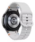 Pulseira Silicone Compavel Com Galaxy Watch 4 5 6 7 Fe 40mm 42mm 43mm 44mm 45mm 46mm 47mm Cinza