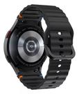 Pulseira Silicone Compavel Com Galaxy Watch 4 5 6 7 Fe 40mm 42mm 43mm 44mm 45mm 46mm 47mm Preto