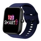 Pulseira Silicone Fecho Colorido compatível com Bip 3 A2172 / Bip / Bip Lite / Bip U - Azul Marinho