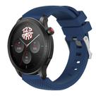 Pulseira Silicone Fecho Prata compatível com GTR4 GTR 4 A2166 / GTR 2 3 / Stratos 2 3 - Azul Marinho