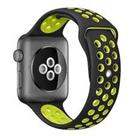 Pulseira Silicone Preta com furinho Verde