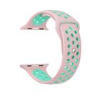 Pulseira Silicone Rosa com furinho Verde