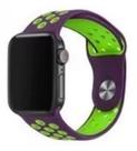 Pulseira Silicone Roxa/Verde com furinho