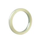 Pulseira Silky Ice Jade para mulheres, pulseira redonda polida