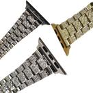 Pulseira Smartwatch Kit 3 Pulseiras Luxo Pedra Strass Aço 3 Elos inteligente