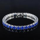 Pulseira Tennis Em Ouro Rosê E Prata 3mm 4mm 5mm Rosa Azul Verde Vermelho Para Mulheres, Joia Para