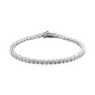 Pulseira Tennis Feminina De Prata Esterlina 925 Com Zircônia Cúbica 5A De 3mm, Joia Clássica Para Pulseira Tennis Feminina De Prata Esterlina 925 Com Zircônia Cúbica 5A De 3mm, Joia Clássica Para