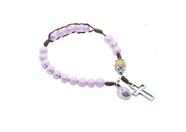 Pulseira Terço de Nossa Senhora das Lágrimas Compacto Roxo