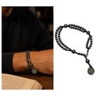 Pulseira Terço De Pulso Medalha São Bento Hematita
