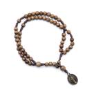 Pulseira Terço De Pulso Nossa Senhora das Graças Madeira 4 mm