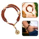 Pulseira Terço de Pulso São Miguel Arcanjo Madeira Pulseira Terço de Pulso São Miguel Arcanjo Madeira