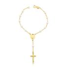 Pulseira terço em pérolas