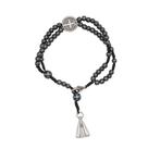 Pulseira Terço Hematita 4 mm Nossa Senhora Aparecida