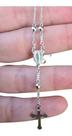 Pulseira Terço Prata 925 Legítima 21cm Pulseira Terço Prata 925 Legítima 21cm