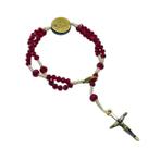 Pulseira Terço Santas Chagas de Jesus Cristal 4 mm