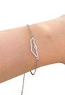 Pulseira Terra Iluminada, Prateada com Pedras de Brilho, Bijuteria Israel