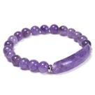 Pulseira Tiger Eye Stone com barra de madeira e detalhes em prata
