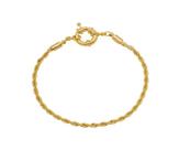 Pulseira Torcida com Fecho de Boia Banhada em Ouro 18K