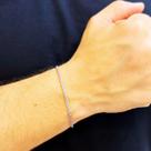Pulseira Torcida fina 20 cm em Aço Inox 316 não fica preta não oxida