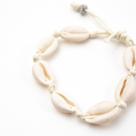 Pulseira Tornozeleira Buzios Naturais com Cordão Regulável