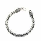 Pulseira Trança Dupla Bali Tradicional Prata de lei 925 02584
