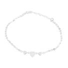 Pulseira Três Corações Prata 925