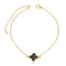 Pulseira Trevo de Quatro Folhas Folheado Ouro 18k