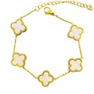 Pulseira Trevo Inspiração Alhambra - Aço Inox