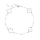 Pulseira Trevos Brancos Virginia Folheada a Prata 925