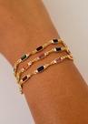 Pulseira tripla zircônia colors dourado
