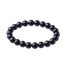 Pulseira Turmalina Negra 8mm Pedra Natural Proteção Unissex