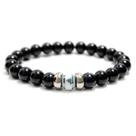 Pulseira Unissex Pedras Naturais Preta Ônix Quartzo Buda Pulseira Unissex Pedras Naturais Preta Ônix Quartzo Buda