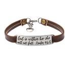 Pulseira UNQJRY Christian Gifts para mulheres em couro inspiradora